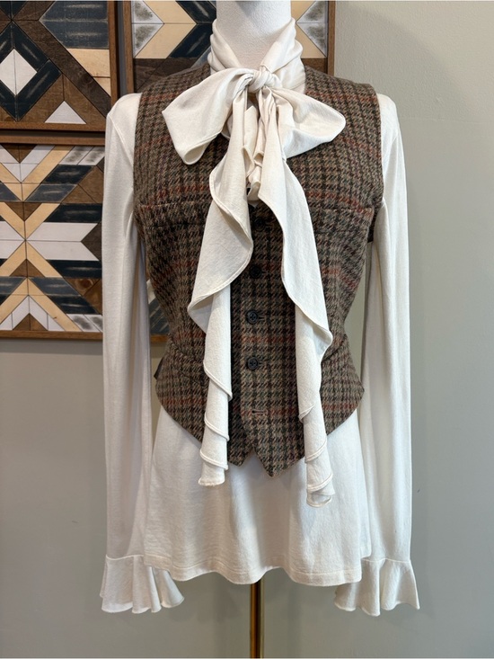 Ralph Lauren Jackets & Blazers - Vintage Ralph Lauren Wool Houndstooth Tweed Vest size 6 *As-Is*